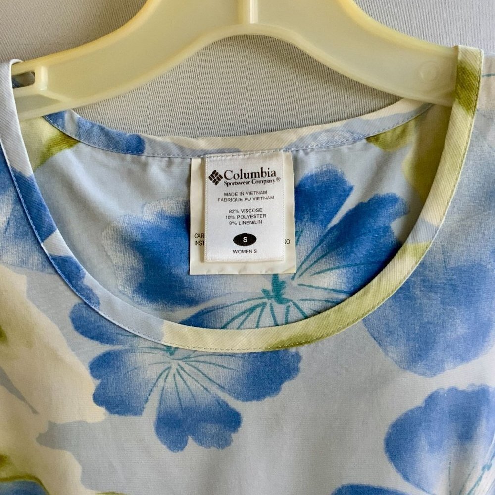 COLUMBIA SPORTSWEAR 2 PIECE DRESS SHIRT POLY BLEND OFFICE SUMMER LADIES S - Picture 3 of 14